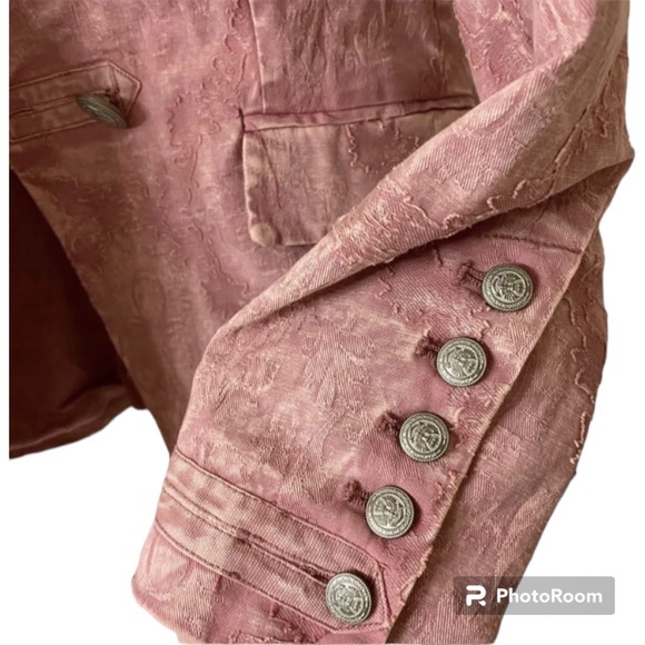 Free People James Vintage Blazer in Washed Pink. Size Small. - Picture 8 of 9